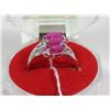 Image 1 : #2-.925 STERLING SILVER NATURAL ENHANCED RUBY RING