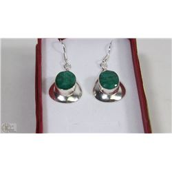 #24-.925 STERLING SILVER NATURAL ENHANCED EMERALD