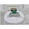 Image 1 : #10-.925 STERLING SILVER NATURAL ENHANCED EMERALD