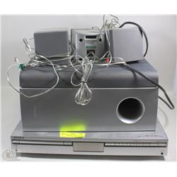 SONY DVD HOME THEATER SYSTEM WITH 3 SPEAKERS & SUB