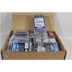 BOX OF SPORT CARD SLEEVES, TOP LOADERS AND CASES