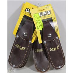 LOT OF FIVE OLFA HEAVY DUTY SAFETY CUTTER POUCHES