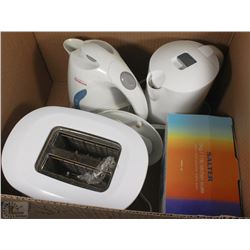 ESTATE BOX OF SMALL APPLIANCES INCLUDING TOASTER,
