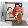 Image 1 : LOT OF ASIAN ORIGIN ITEMS; FRAMED PICTURE+GIRL