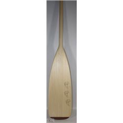 WOODEN PADDLE WITH WOOD BURNED DESIGN- BRAND NEW