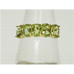 #1-10K YELLOW GOLD PERIDOT RING SIZE 6.5