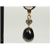 Image 1 : #3-14K YELLOW GOLD BLACK AND WHITE PENDANT
