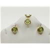Image 1 : #5-10K YELLOW GOLD PERIDOT EARRINGS AND