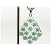 Image 1 : #7-STERLING SILVER EMERALD PENDANT