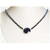 Image 1 : #15-14K YELLOW GOLD SAPPHIRE NECKLACE