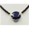 Image 2 : #15-14K YELLOW GOLD SAPPHIRE NECKLACE