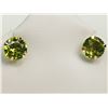 Image 1 : #17-10K YELLOW GOLD PERIDOT STUD EARRINGS