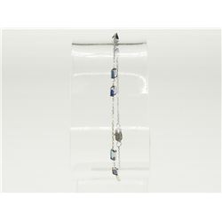 #24-14K WHITE GOLD SAPPHIRE BRACELET