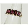 Image 2 : #25-10K YELLOW GOLD GARNET RING SIZE 6.5
