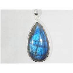 #29-STERLING SILVER LABRADORITE PENDANT