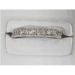 #30-14K WHITE GOLD DIAMOND RING SIZE 6