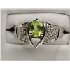 Image 1 : #32-STERLING SILVER PERIDOT RING SIZE 7