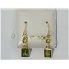 Image 1 : #35-14K YELLOW GOLD PERIDOT EARRINGS