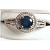 Image 1 : #43-14K WHITE GOLD SAPPHIRE AND DIAMOND RING