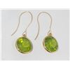 Image 1 : #45-14K YELLOW GOLD PERIDOT EARRINGS