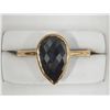 Image 1 : #46-14K YELLOW GOLD BLACK DIAMOND RING SIZE 7.25