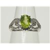 Image 1 : #49-STERLING SILVER PERIDOT RING SIZE 6
