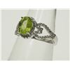 Image 2 : #49-STERLING SILVER PERIDOT RING SIZE 6