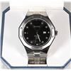 Image 1 : #33)MENS BULOVA SILVER/DIAMONDS WATCH 12 SIDED