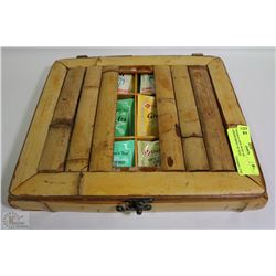 BAMBOO BOX WITH AN ASSORTMENT OF TEAS