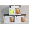 Image 1 : FLAT OF 6 NEW GLASS TUMBLERS HEAT RESISTANT AND