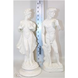MAN+WOMAN SHOWHOME STATUE SET W/CRACKLE FINISH