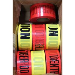 LOT OF 7 CAUTION AND DO NOT ENTER COMMMERCIAL