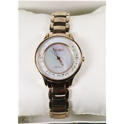 #38)WOMENS CITIZEN GOLD/PEARL & DIAMONDS WATCH