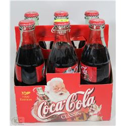 6 PACK OF LIMITED ED. COCA-COLA CHRISTMAS BOTTLES