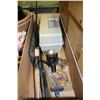 Image 1 : BOX W/FISHING RODS, REELS, TACKLE BOX AND
