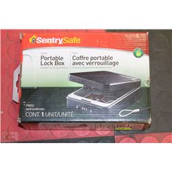 SENTRY SAFE SMALL PORTABLE LOCK BOX FOR ON-THE-GO