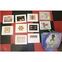LOT OF 9 SMALL ANNE GEDDES WALL PLAQUERED PHOTOS +