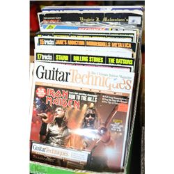 BOX W/20 GUITAR BOOKS & MUSIC BOOKS