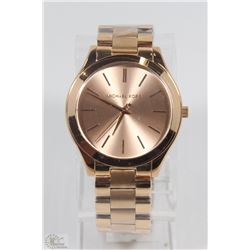 NEW MICHAEL KORS 42MM GOLD PLATED & ST/STEEL WATCH