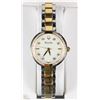 Image 1 : #11)WOMENS BULOVA WATCH SILVER/GOLD WITH 2 TONED