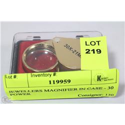 JEWELLERS MAGNIFIER IN CASE - 30 POWER