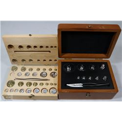 TWO BOXES OF VINTAGE HENRY TROEMNER SCALE WEIGHTS