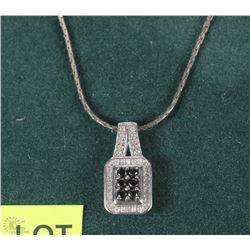 .925 STERLING SILVER BLACK COLORED DIAMOND