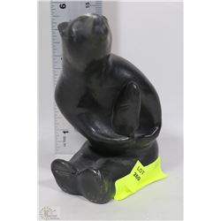 STONE CARVED BEAR ORNAMENT