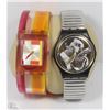 Image 1 : TWO SWISS VINTAGE SWATCH SPECIAL DIAL MEN & LADY
