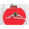 Image 1 : #21-.925 STERLING SILVER NATURAL PERIDOT & CZ RING