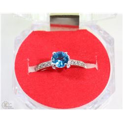 #20-.925 STERLING SILVER NATURAL BLUE TOPAZ & CZ