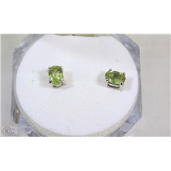 #25-.925 STERLING SILVER NATURAL PERIDOT EARRINGS
