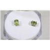 Image 1 : #25-.925 STERLING SILVER NATURAL PERIDOT EARRINGS