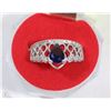 Image 1 : #16-.925 STERLING SILVER NATURAL ENHANCED SAPPHIRE